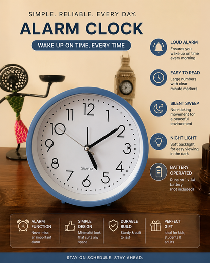 Classic Analog Alarm Clock