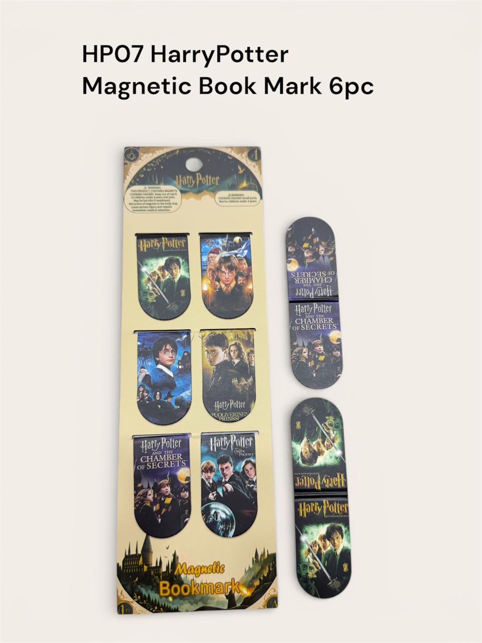 Harry-Potter Magnetic Bookmarks (Set of 6) (Harry Potter Theme) [Assorted Designs]