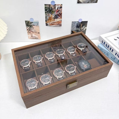 Vintage Wooden Watch Box , Timepiece Storage & Organizer, Watch Display Case