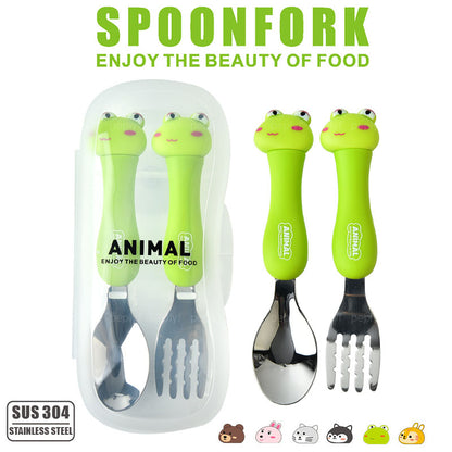 Spoon Fork Set - Animal Designs (With Cover)