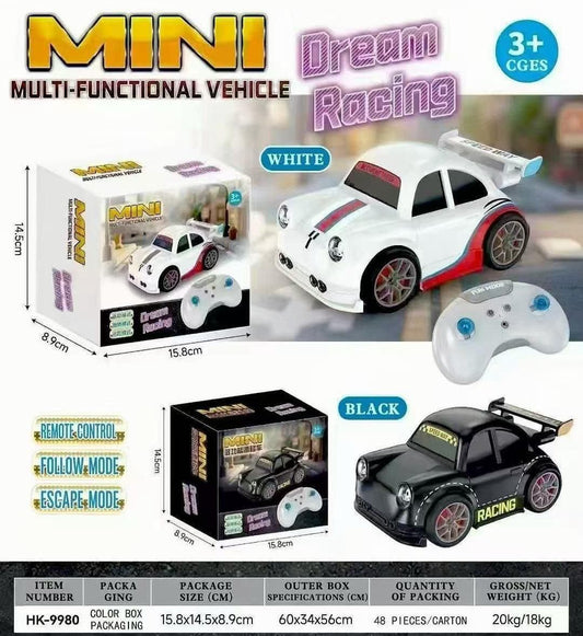 High-Speed RC Drift Car with Remote Control, USB Rechargeable Racing Toy Car, LED Lights, 2.4GHz Controller, Kids & Adults Gift (White & Black)