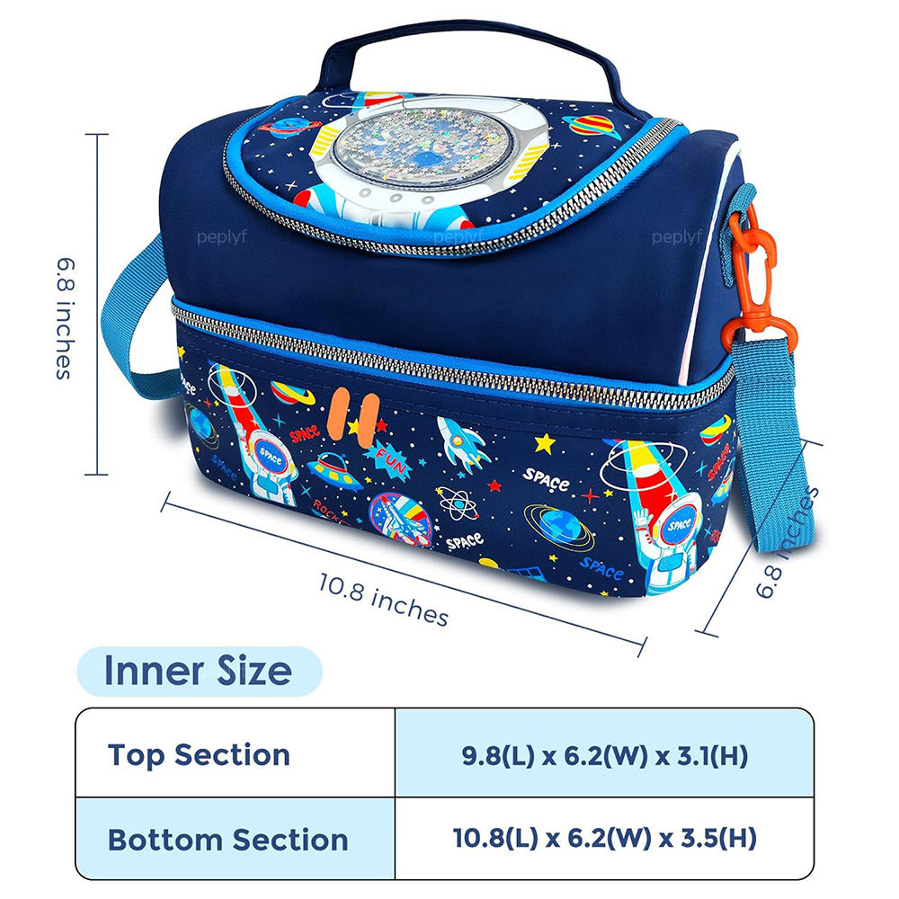 3D Insulated Lunch Bag for Kids | School and Picnic | Dual Layer Tiffin Bag