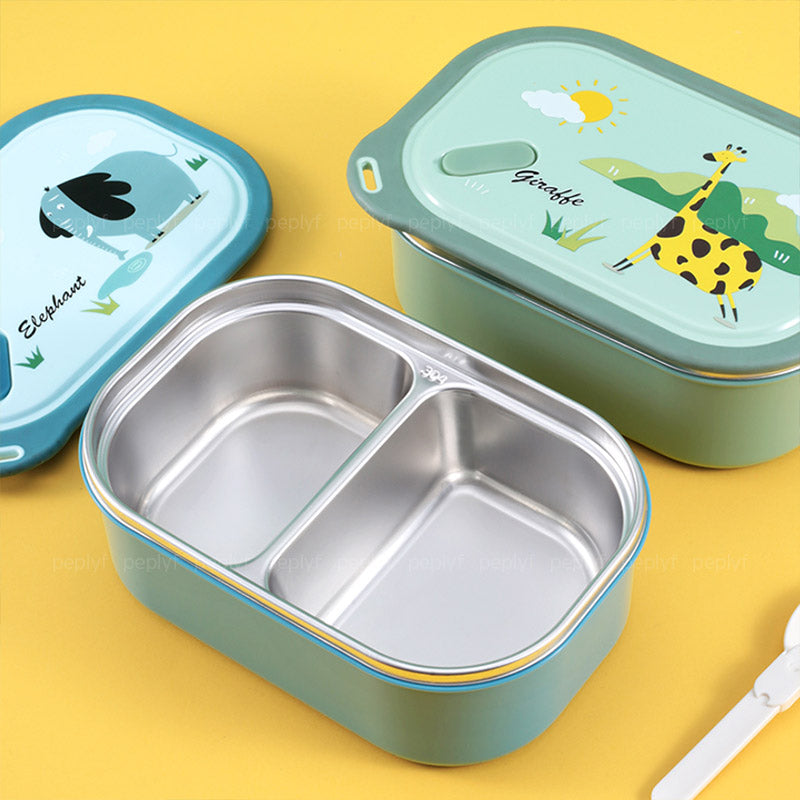 Animal Cartoon Lunchbox - 1000ml Stainless Steel