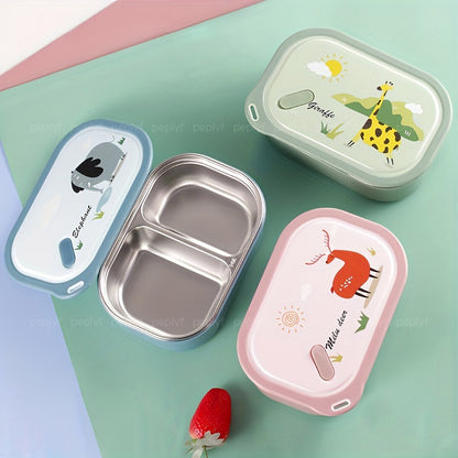 Animal Cartoon Lunchbox - 1000ml Stainless Steel