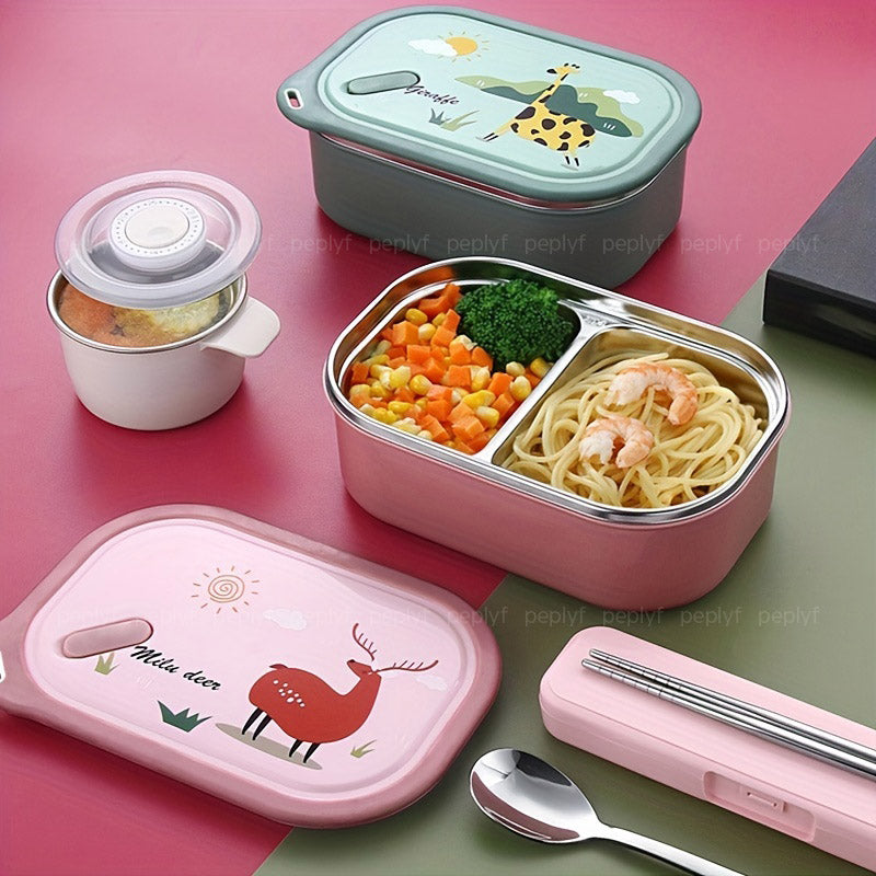 Animal Cartoon Lunchbox - 1000ml Stainless Steel