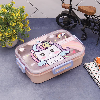 Super Meal Lunchbox | 750ml | 3 Grid | Spill Proof | Dino & Unicorn