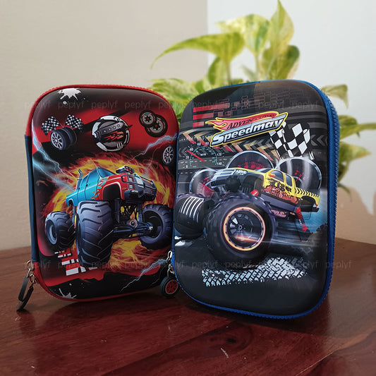 Monster Truck Pencil Case - Embossed Hardcase (3D Design)