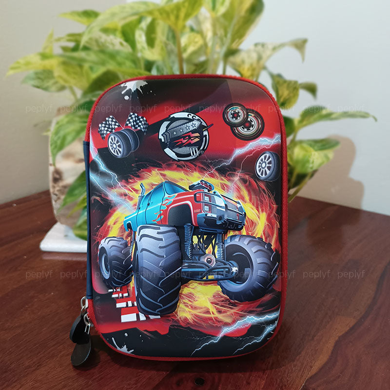 Monster Truck Pencil Case - Embossed Hardcase (3D Design)