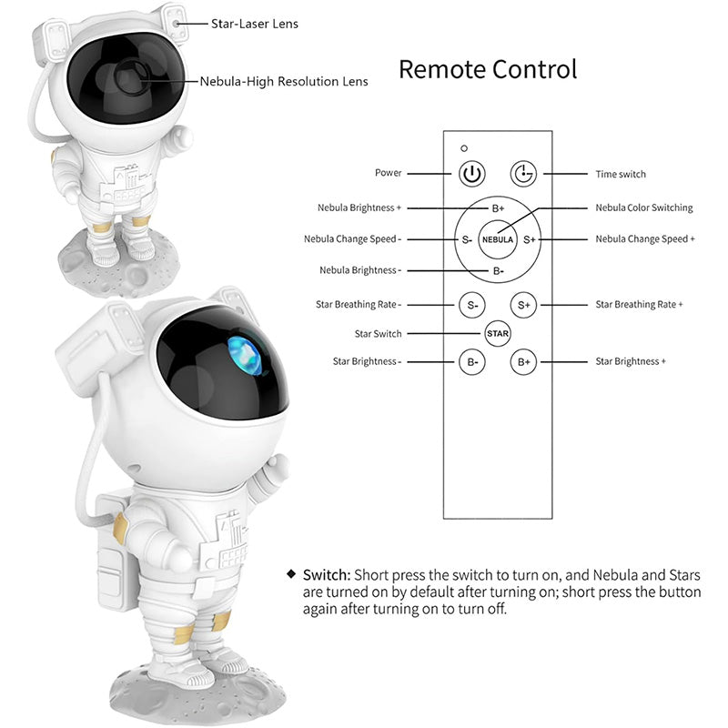 Astronaut Projector Lamp (With Remote)