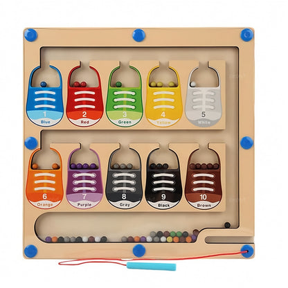 Fun-n-Learn Magnetic Maze Game - Wooden (Kids Educational Toy)