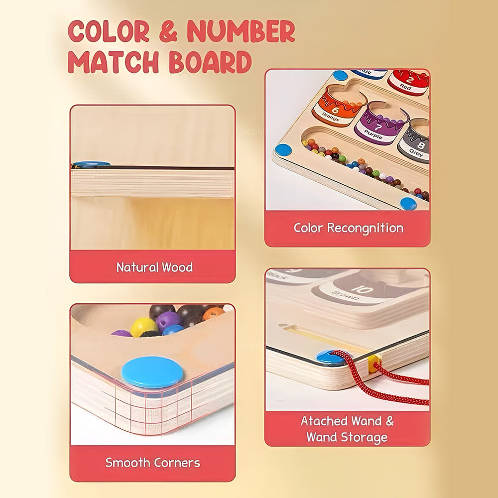 Fun-n-Learn Magnetic Maze Game - Wooden (Kids Educational Toy)