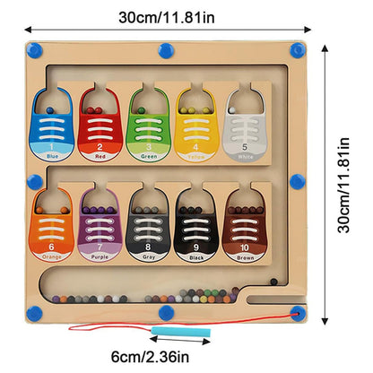 Fun-n-Learn Magnetic Maze Game - Wooden (Kids Educational Toy)