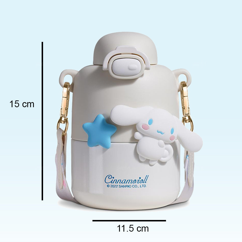 Cute Puppy Sipper Water Bottle | Insulated Steel SS316 | 430ml | Cinnamoroll