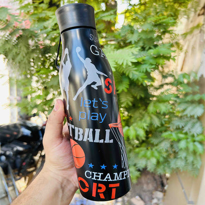 Sportzy Twister Stainless Steel Single Walled Water Bottle (750ml) - Wide Mouth