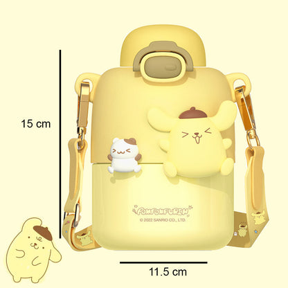 Pompompurin Sipper Water Bottle for Kids | Insulated Steel SS316 | 430ml | School & Travel