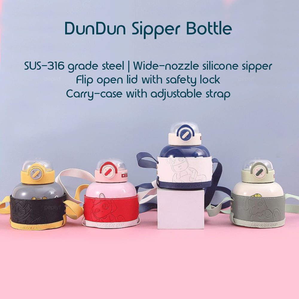 DunDun Sipper Water Bottle 550ml | Stainless Steel | Insulated Double Walled