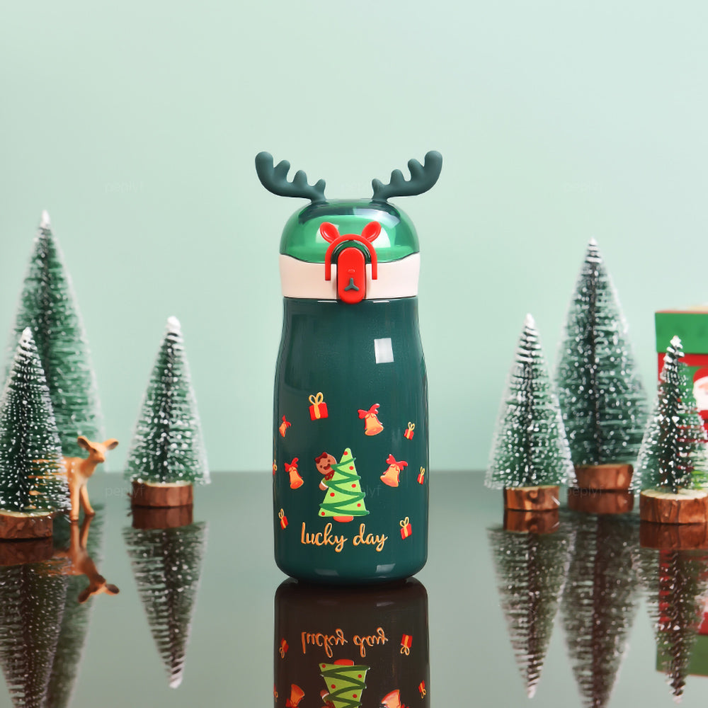 Deer Horn Sippy Cup Water Bottle for Kids | Insulated Stainless Steel | 300ml
