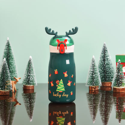 Deer Horn Sippy Cup Water Bottle for Kids | Insulated Stainless Steel | 300ml
