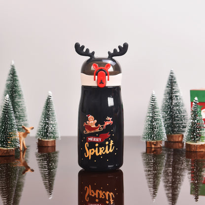Deer Horn Sippy Cup Water Bottle for Kids | Insulated Stainless Steel | 300ml