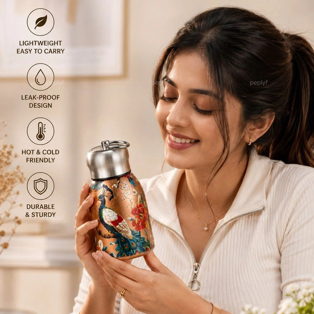 Aura Mini | Insulated Stainless Steel Bottle | 300ml | Hot-n-Cold | Leakproof (Assorted Prints)