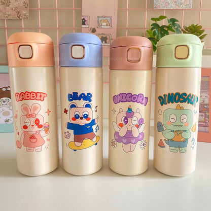 Cartoon Sipper Bottle (500ml) - Insulated Steel