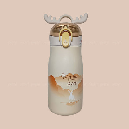 Animal Deer Sipper (300ml) with Deer Horn Cap