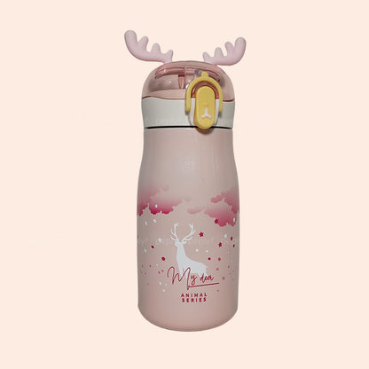 Animal Deer Sipper (300ml) with Deer Horn Cap